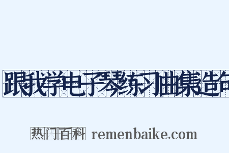 跟我学电子琴练习曲集造句是什么意思的图片
